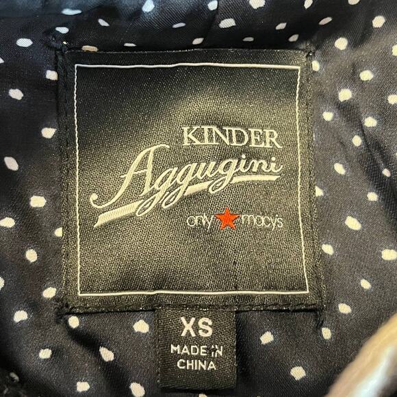 Kinder Aggugini for Macy's Cream Linen Military Black Trim Ribbon Cuff Blazer XS - Picture 8 of 12